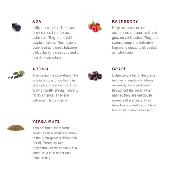 The Berry Company - Acai Berry, Raspberry & Yerba Mate Lightly Sparkling Drink 250ml