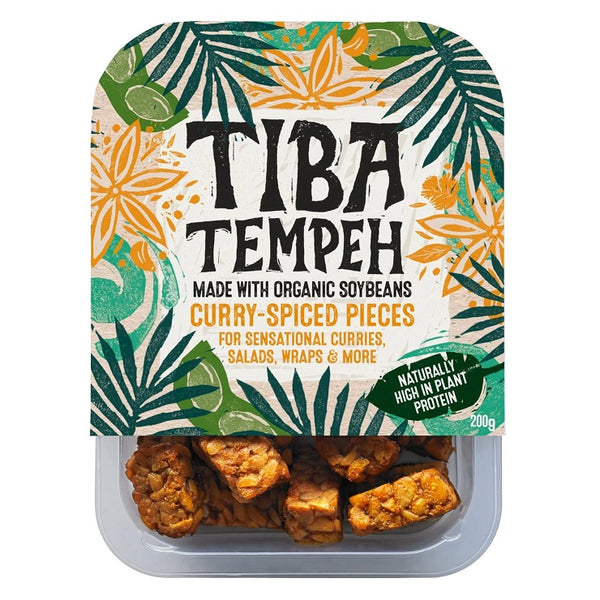 Tiba Tempeh Organic Curry-Spiced Tempeh Pieces 200g