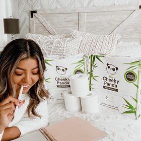 The Cheeky Panda Eco Friendly 3ply Bamboo Toilet Paper Rolls (4pk)